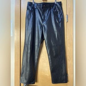 GAP Faux Black Leather Pants